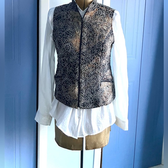 💥2/11$💥 Puli White Shimmery Button Down Shirt - Size 3X - Picture 4 of 13